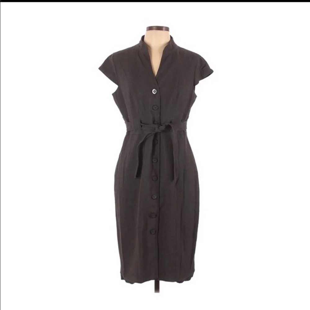 Calvin Klein Gray business button up midlength dress. Tag still on.